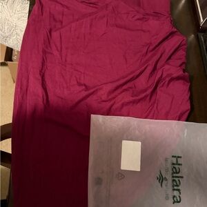 HALARA Women's Burgundy Pencil Skirt